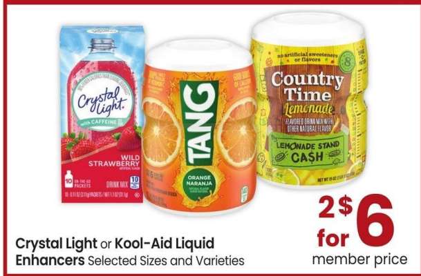 Crystal Light or Kool-Aid Liquid Enhancers - Selected Sizes and Varieties