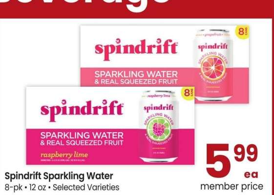Spindrift Sparkling Water - 8 - pk • 12 oz • Selected Varieties