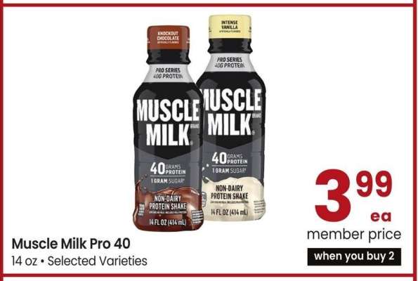 Muscle Milk Pro 40 - 14 oz • Selected Varieties