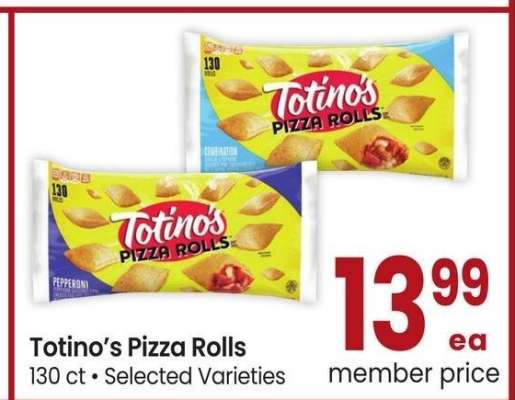 Totino's Pizza Rolls - 130 ct • Selected Varieties