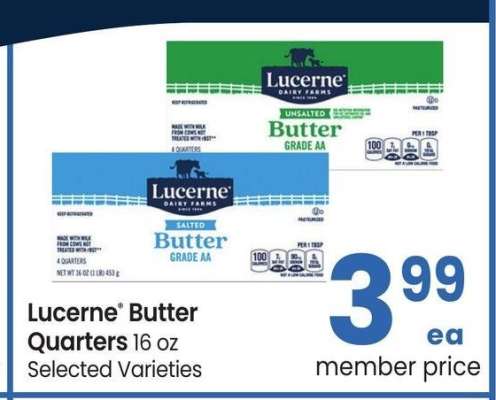 Lucerne® Butter Quarters - 16 oz Selected Varieties