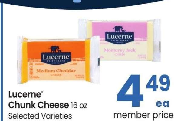 Lucerne® Chunk Cheese - 16 oz Selected Varieties