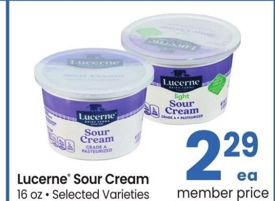 Lucerne® Sour Cream - 16 oz • Selected Varieties