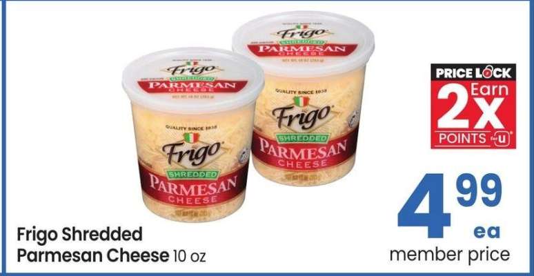 Frigo Shredded Parmesan Cheese - 10 oz