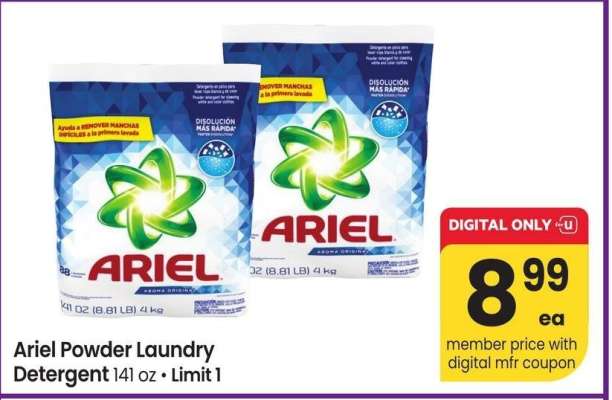 Ariel Powder Laundry Detergent - 141 oz