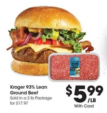 Kroger 93% Lean Ground Beef