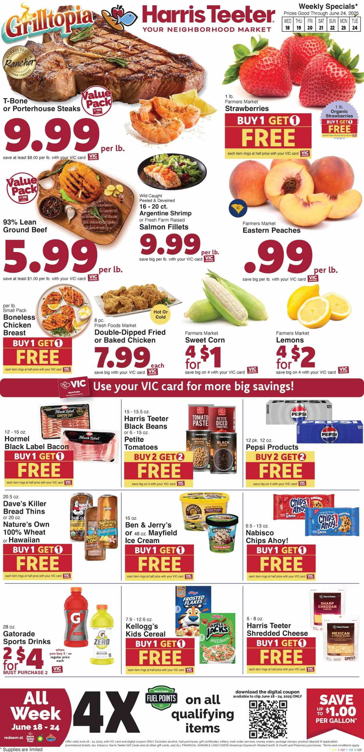Harris Teeter ad - 06/18/2025 - 06/24/2025. Page 1