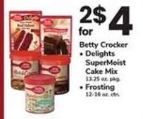 Betty Crocker Delights SuperMoist Cake Mix & Frosting