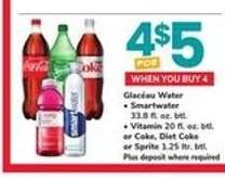 Glacéau Water, Smartwater, Vitamin Water, Coke, Diet Coke, Sprite