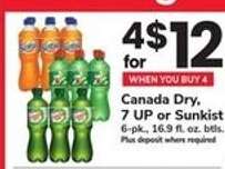 Canada Dry, 7 UP or Sunkist
