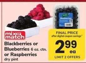 Blackberries or Blueberries or Raspberries