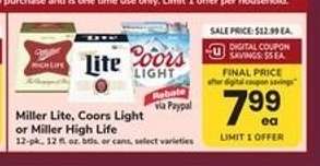 Miller Lite, Coors Light or Miller High Life