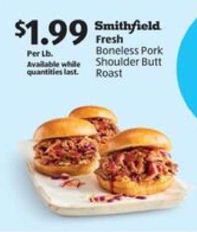 Smithfield Fresh Boneless Pork Shoulder Butt Roast