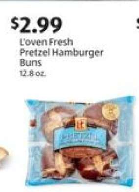 L'oven Fresh Pretzel Hamburger Buns