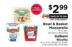 Bowl & Basket Mozzarella / Galbani Ricotta