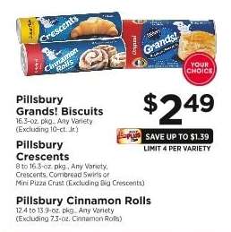 Pillsbury Grands! Biscuits, Pillsbury Crescents, Pillsbury Cinnamon Rolls