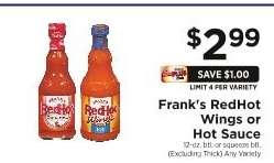 Frank's RedHot Wings or Hot Sauce