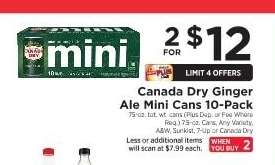Canada Dry Ginger Ale Mini Cans 10-Pack
