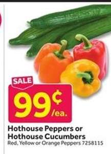 Hothouse Peppers or Hothouse Cucumbers
