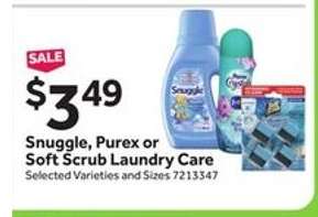Snuggle, Purex or Soft Scrub Laundry Care