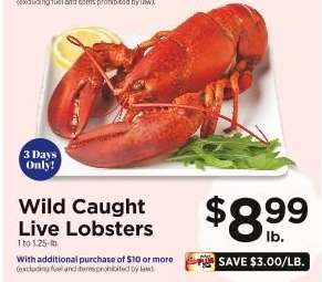 Wild Caught Live Lobsters