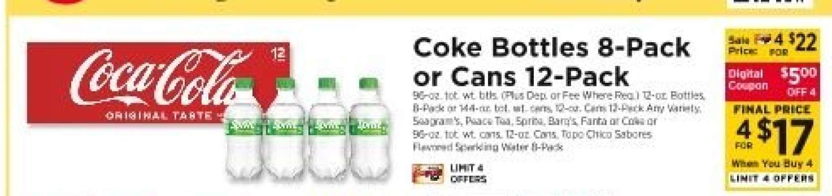 Coke Bottles 8-Pack or Cans 12-Pack