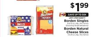 Borden Singles / Borden Natural Cheese Slices