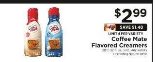 Coffee Mate Flavored Creamers