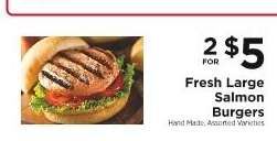 Fresh Large Salmon Burgers