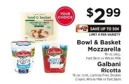 Bowl & Basket Mozzarella / Galbani Ricotta