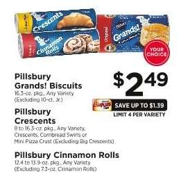 Pillsbury Grands! Biscuits, Pillsbury Crescents, Pillsbury Cinnamon Rolls