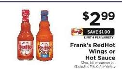 Frank's RedHot Wings or Hot Sauce