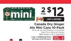 Canada Dry Ginger Ale Mini Cans 10-Pack