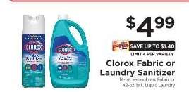 Clorox Fabric or Laundry Sanitizer