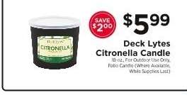 Deck Lytes Citronella Candle
