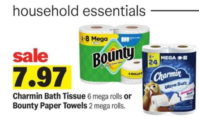 Charmin Bath Tissue or Bounty Paper Towels