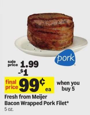 Fresh from Meijer Bacon Wrapped Pork Filet
