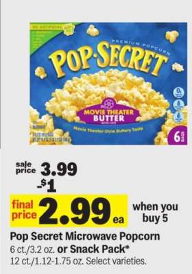 Pop Secret Microwave Popcorn*
