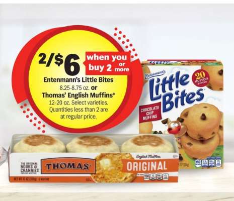 Entenmann's Little Bites or Thomas' English Muffins