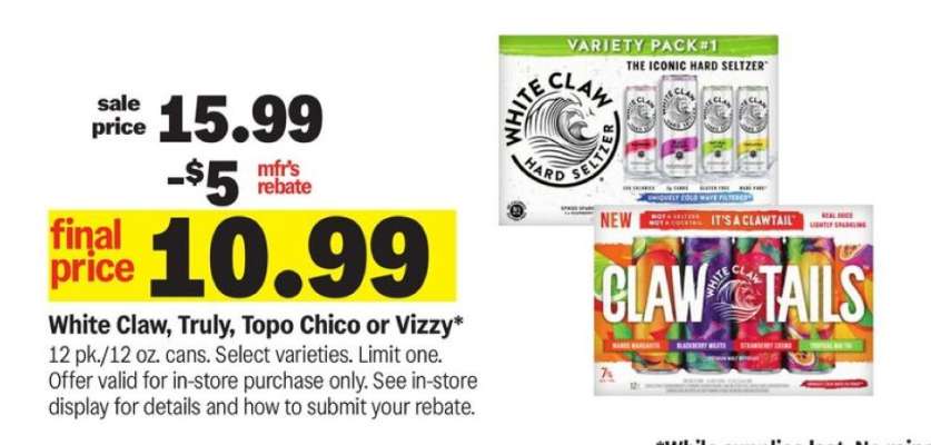 White Claw, Truly, Topo Chico or Vizzy