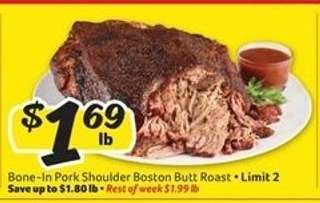 Bone-In Pork Shoulder Boston Butt Roast