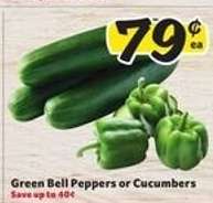 Green Bell Peppers or Cucumbers