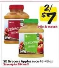 SE Grocers Applesauce