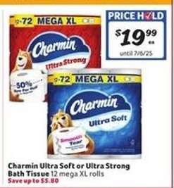 Charmin Ultra Soft or Ultra Strong Bath Tissue