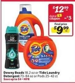 Downy Beads or Tide Laundry Detergent