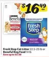 Fresh Step Cat Litter or Beneful Dog Food