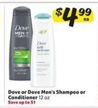 Dove or Dove Men's Shampoo or Conditioner