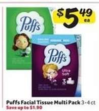 Puffs Facial Tissue Multi Pack