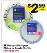 SE Grocers Designer Plates or Bowls