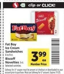 Fat Boy Ice Cream Sandwiches / Biscoff Novelties